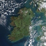 An aerial photo of Ireland, one of the most popular countries for corporate tax shelters.
