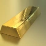 gold bar representing the gold produced by the gold mining business