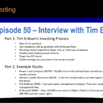 Interview with Tim Eriksen Episode50 Summary