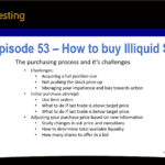 Podcast Episode 53: How to buy Illiquid Stocks Summary