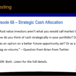 Podcast Episode 68 Summary page for Strategic Cash Allocation Question