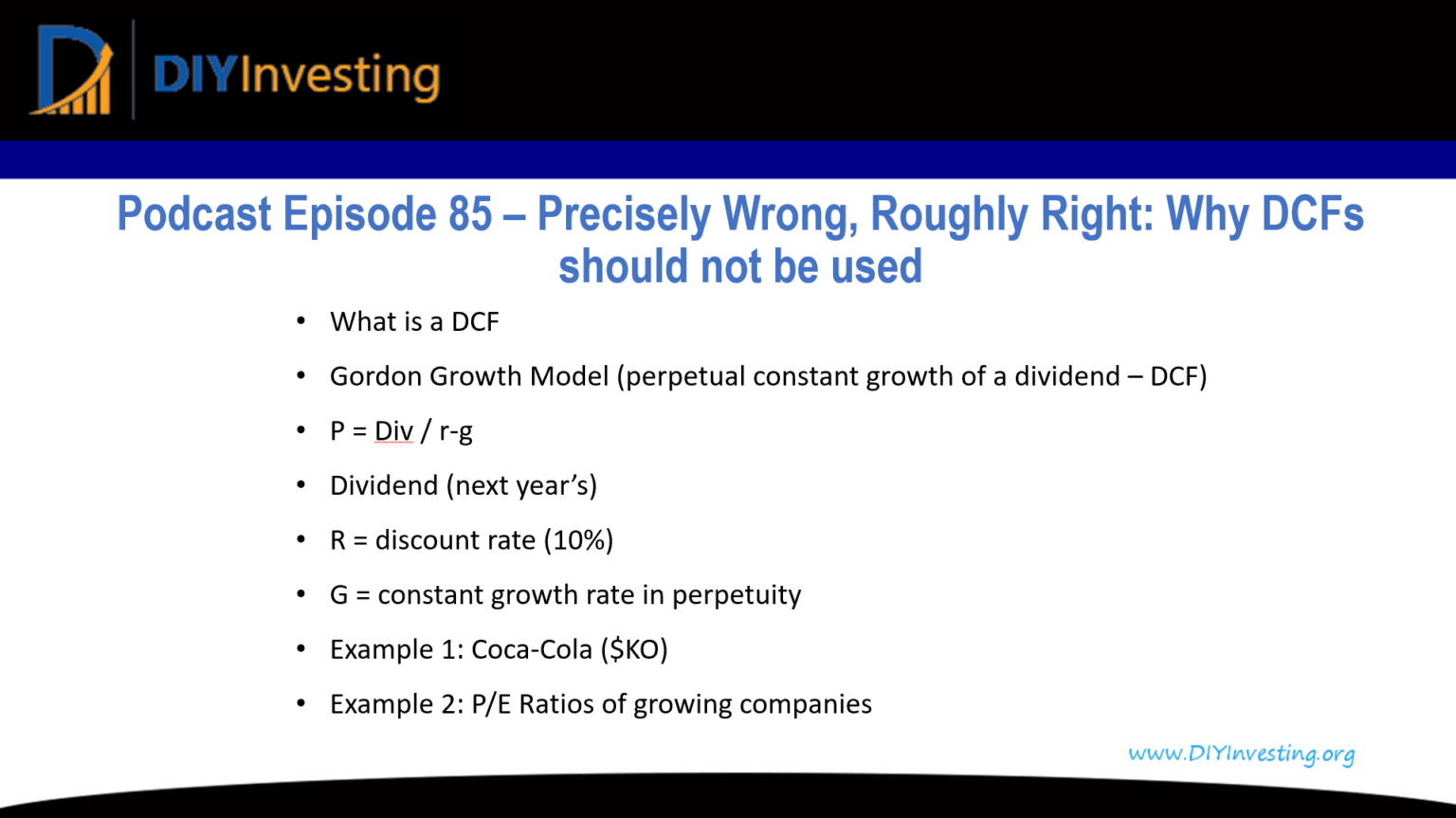 85 Precisely Wrong Roughly Right DCFs DIY Investing