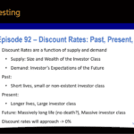 Podcast episode 92 summary on discount rates past, present, and future