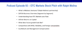 Ralph Molina Interview discussing OTC Markets stock business analysis