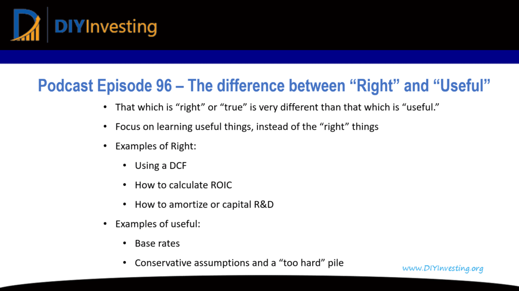 Podcast episode 96 summary slide: The difference between 