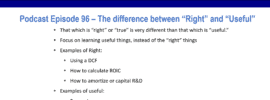 Podcast episode 96 summary slide: The difference between 