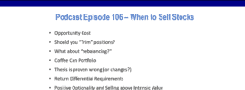 Podcast episode 106 when to sell stocks.