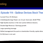 Podcast Episode 114 - Solitron Devices Stock Thesis (SODI)