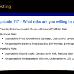 Podcast episode 117 - What risks are you willing to underwrite