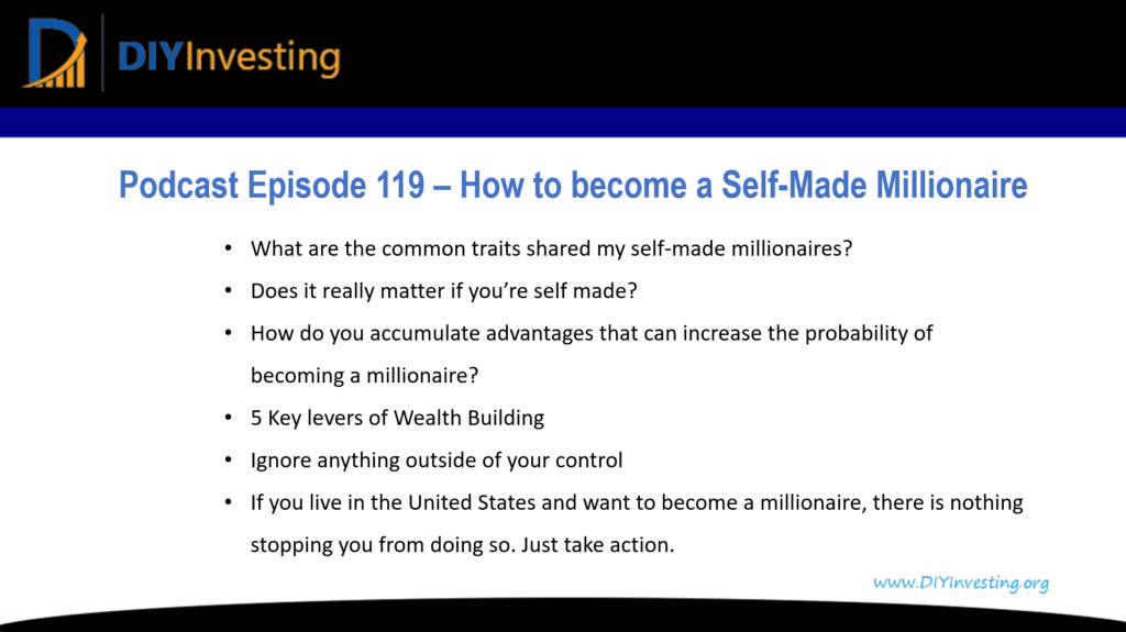 podcast episode 119 - how to become a self-made millionaire